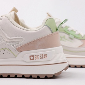 Sneakers Chaussures pour femmes Big Star NN274A091 Beige avec vert 1