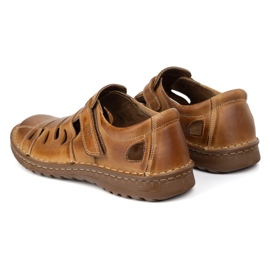 Joker Chaussures masculines Openwork 501J brun clair 4