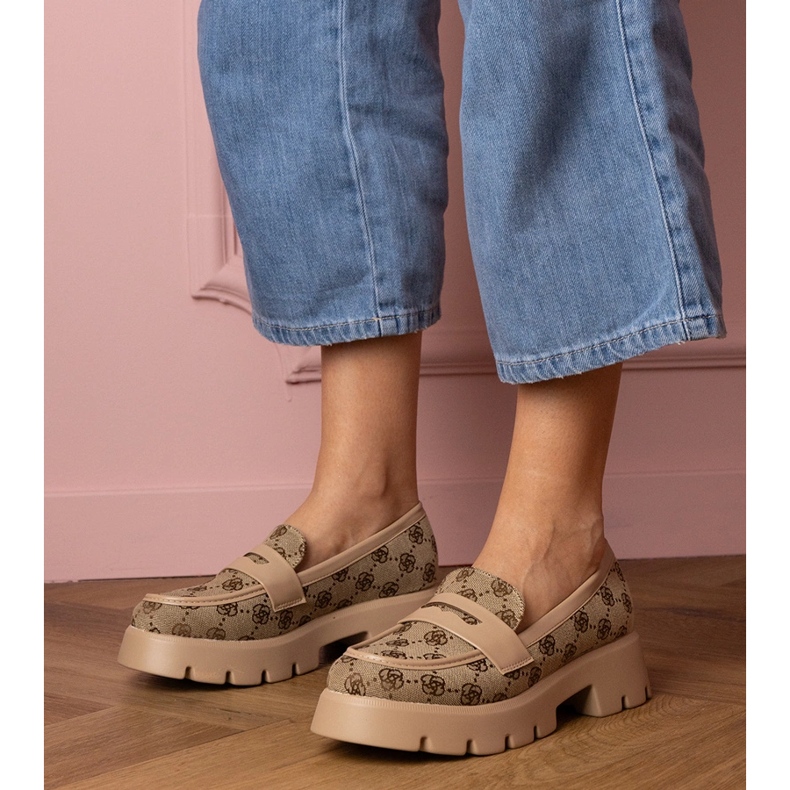 Mandards bruns pour femmes avec broderie 1