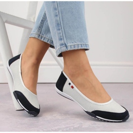 Ballerines ajourées en cuir Filippo W PAW198A blanc blanche 5