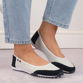 Ballerines ajourées en cuir Filippo W PAW198A blanc blanche 6