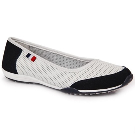 Ballerines ajourées en cuir Filippo W PAW198A blanc blanche 7