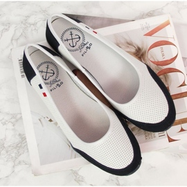 Ballerines ajourées en cuir Filippo W PAW198A blanc blanche 12