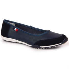 Ballerines ajourées en cuir Filippo W PAW198B bleu marine 14