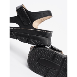 Goodin Sandales féminines classiques noires le noir 1