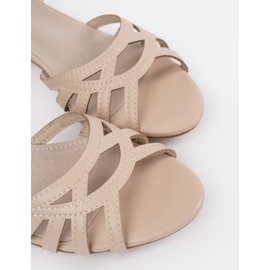 Goodin Sandales beige avec un insert en cuir 1