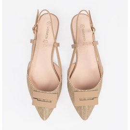 Goodin Taupe Sandales avec un talon ouvert beige 2 Goodin Taupe Sandales avec un talon ouvert beige 2