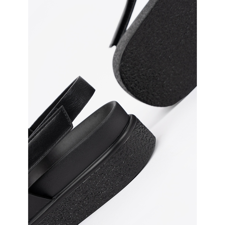 Goodin Sandales classiques sur la plate-forme noire 1