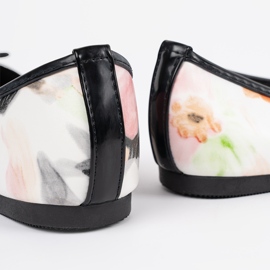 Ballerines colorées avec un nez noir multicolore 1