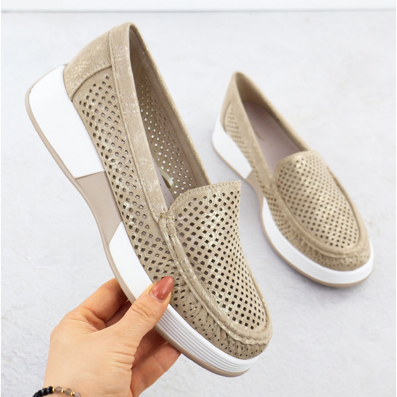 Chaussures ouvertes pour femmes sur la plateforme Golden Sergio Leone 094H doré 1