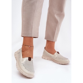 Openwork Vinceza 95336 Ballerines naturelles beige 2