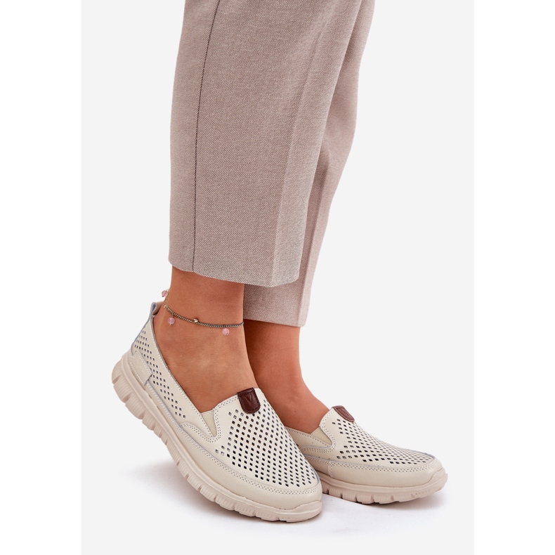 Openwork Vinceza 95336 Ballerines naturelles beige 1