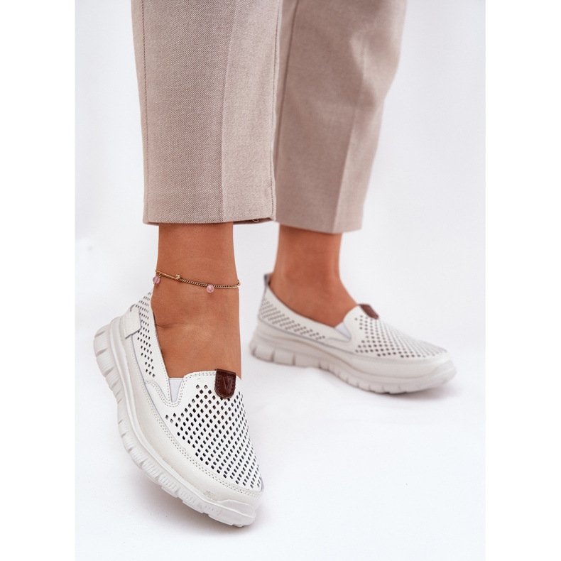 Openwork Vinceza 95336 Ballerines naturelles blanc 2