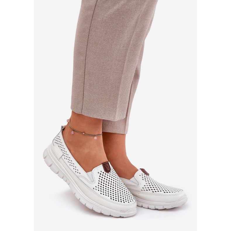 Openwork Vinceza 95336 Ballerines naturelles blanche 1