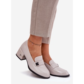 Chaussures en cuir peint avec Vinceza 18105 Talons hauts gris 1