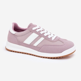 Evento Baskets pour femmes avec éco daim violet 4
