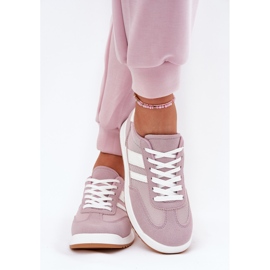 Evento Baskets pour femmes avec éco daim violet 3