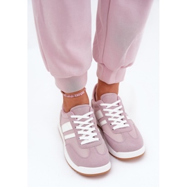 Evento Baskets pour femmes avec éco daim violet 5