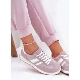 Evento Baskets pour femmes avec éco daim violet 7