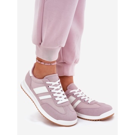 Evento Baskets pour femmes avec éco daim violet 1
