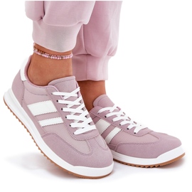 Evento Baskets pour femmes avec éco daim violet 8