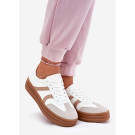 Evento Baskets à plateforme pour femmes, blanc blanche 1