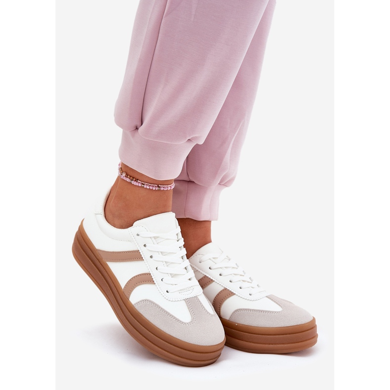 Evento Baskets à plateforme pour femmes, blanc blanche 1