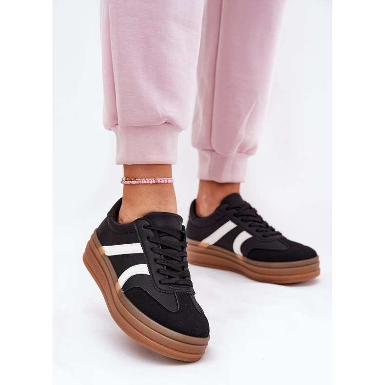 Evento Baskets à plateforme pour femmes noires le noir 2