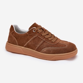 Evento Sneakers bruns en daim bas pour femmes 4