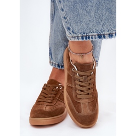 Evento Sneakers bruns en daim bas pour femmes 3