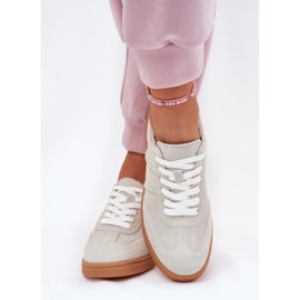 Evento En daim basse baskets femmes gris 2