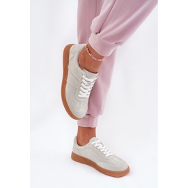 Evento En daim basse baskets femmes gris 3