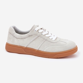 Evento En daim basse baskets femmes gris 4
