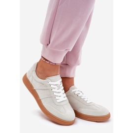 Evento En daim basse baskets femmes gris 1
