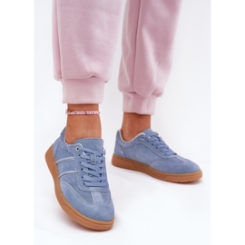 Evento Sneakers bleus en daim bas pour femmes 2