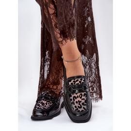 Mocassins vernies en cuir avec maille Vinceza 31931 noir 2