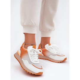 Chaussures de sport en cuir avec Vinceza 66775 Mesh pour femmes orange 2