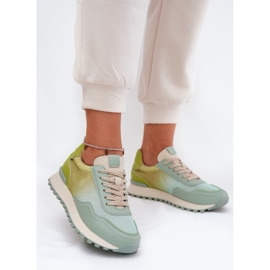 Chaussures de sport en cuir avec Vinceza 66775 Mesh pour femmes vert 2 Chaussures de sport en cuir avec Vinceza 66775 Mesh pour femmes vert 2