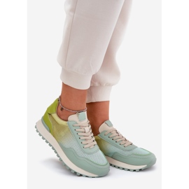 Chaussures de sport en cuir avec Vinceza 66775 Mesh pour femmes vert 1 Chaussures de sport en cuir avec Vinceza 66775 Mesh pour femmes vert 1