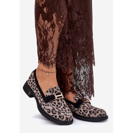 Daim mocassins women's Vinceza 66792 Grey Leopard Print gris 1
