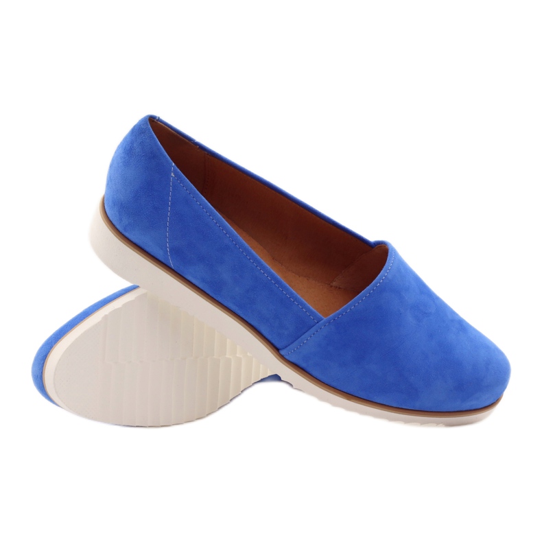 Badura Chaussures en cuir des femmes bleues 3