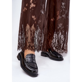 Vinceza peint 91125 mocassins en cuir féminin le noir 2