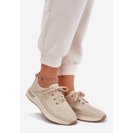 Artiker féminin léger en cuir 54C1759 Beige 1