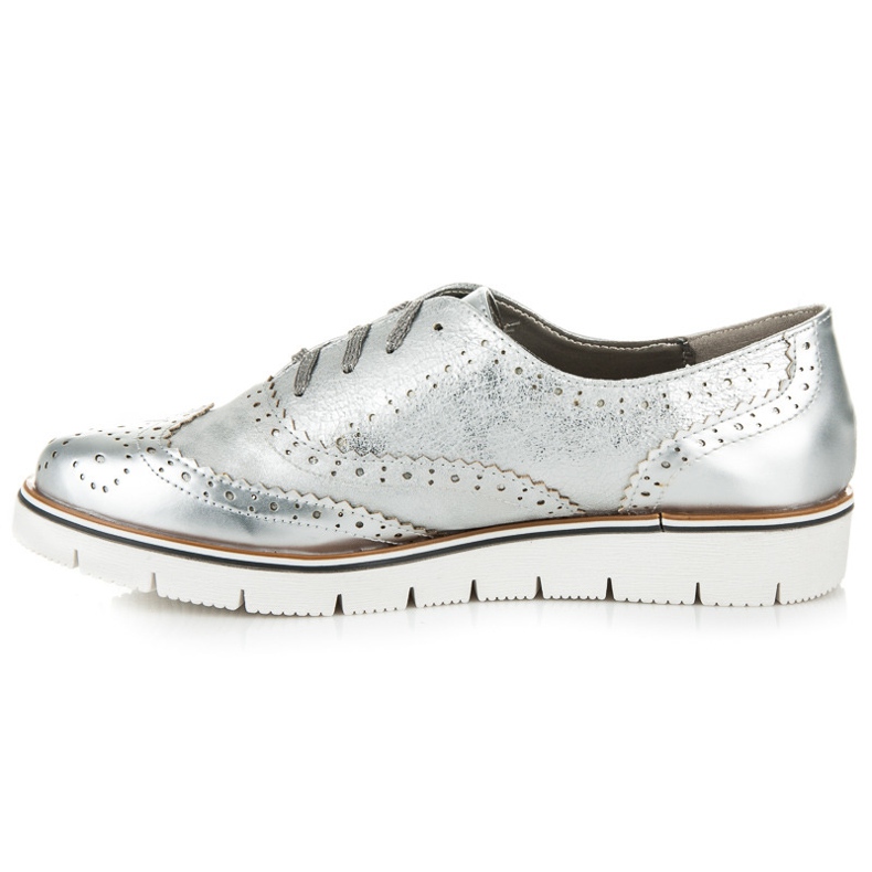 Kylie Chaussures à lacets argentées gris 2