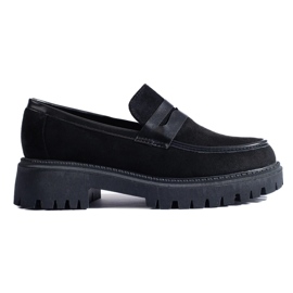 Mocassins femme Shelovet en daim noir le noir 4