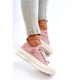 Baskets pour femmes à semelle massive Big Star NN274129 Rose 1