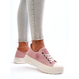 Baskets pour femmes à semelle massive Big Star NN274129 Rose 3