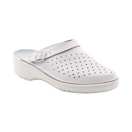 Chaussons orthopédiques médicaux compensés blancs blanche 1
