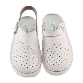 Chaussons orthopédiques médicaux compensés blancs blanche 4