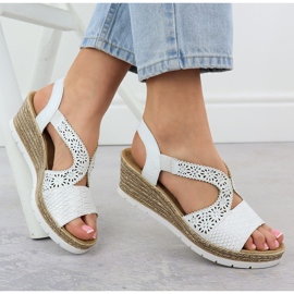Sandales blanches Sandales Rieker Openwork Pattern 4